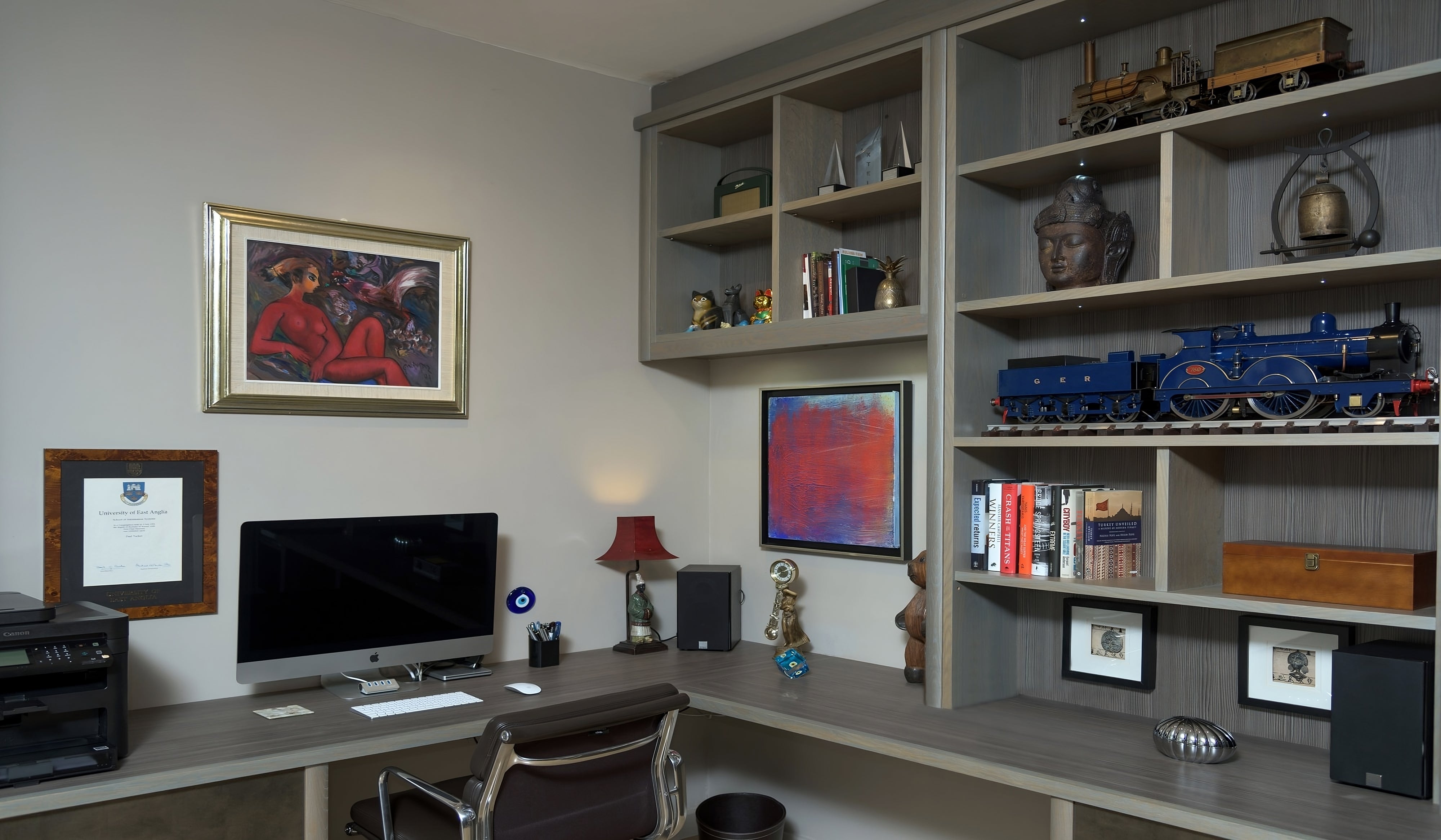 Oak Study With Library Ladder | Storage | Drew Furniture – DrewFurniture